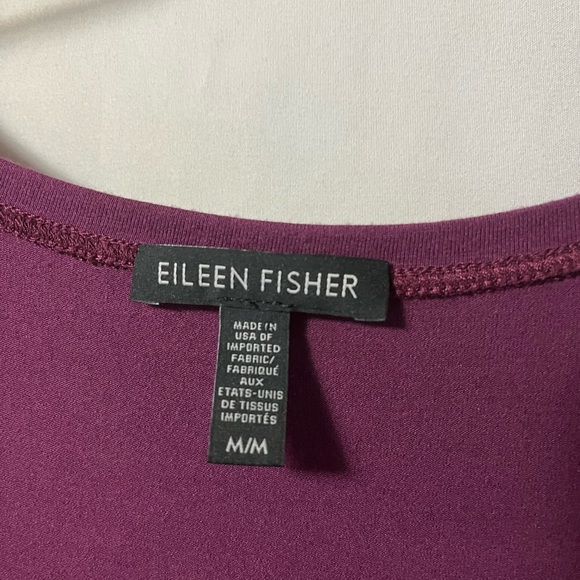 Eileen Fisher Women’s Purple 3/4 sleeve Size Medium Shapeless Dress - Picture 6 of 7